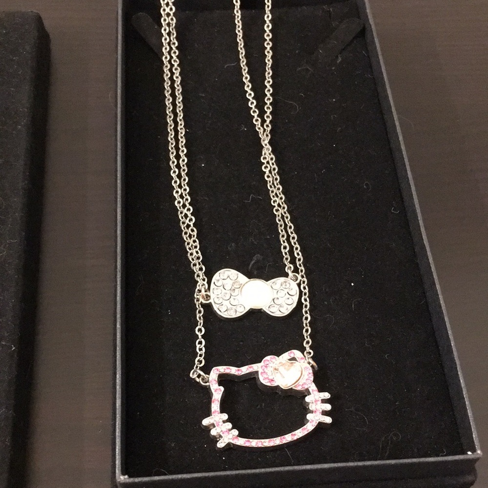 Hello Kitty double strand rhinestone necklace